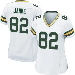 Green Bay Packers Women's Game White Jersey (82 Jadon Janke)