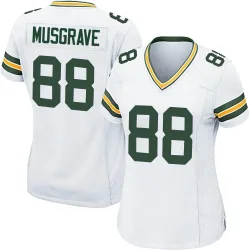 Green Bay Packers Women's Game White Jersey (88 Luke Musgrave)