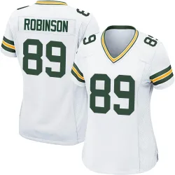 Green Bay Packers Women's Game White Jersey (89 Dave Robinson)