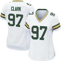 Green Bay Packers Women's Game White Jersey (97 Kenny Clark)