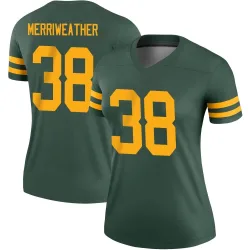 Green Bay Packers Women's Legend Green Alternate Jersey (38 Ellis Merriweather)