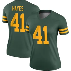 Green Bay Packers Women's Legend Green Alternate Jersey (41 Kaleb Hayes)