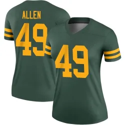 Green Bay Packers Women's Legend Green Alternate Jersey (49 Austin Allen)