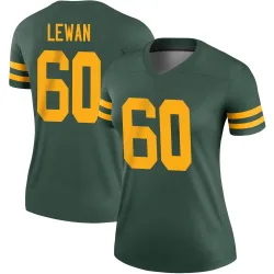 Green Bay Packers Women's Legend Green Alternate Jersey (60 Jason Lewan)