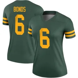 Green Bay Packers Women's Legend Green Alternate Jersey (6 Jadakis Bonds)