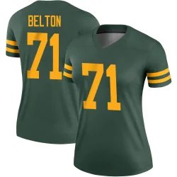 Green Bay Packers Women's Legend Green Alternate Jersey (71 Anthony Belton)