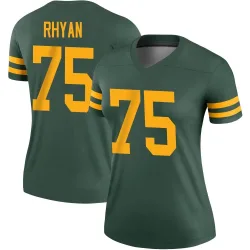 Green Bay Packers Women's Legend Green Alternate Jersey (75 Sean Rhyan)