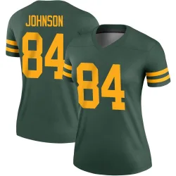 Green Bay Packers Women's Legend Green Alternate Jersey (84 Cornelius Johnson)
