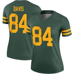 Green Bay Packers Women's Legend Green Alternate Jersey (84 Tyler Davis)