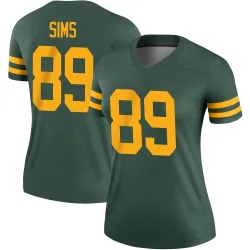 Green Bay Packers Women's Legend Green Alternate Jersey (89 Ben Sims)