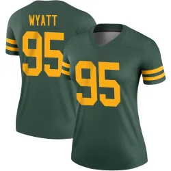 Green Bay Packers Women's Legend Green Alternate Jersey (95 Devonte Wyatt)