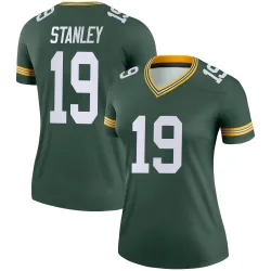 Green Bay Packers Women's Legend Green Jersey (19 Dimitri Stanley)