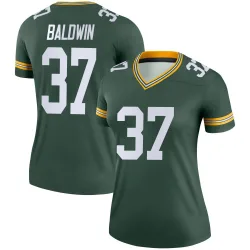 Green Bay Packers Women's Legend Green Jersey (37 Johnathan Baldwin)