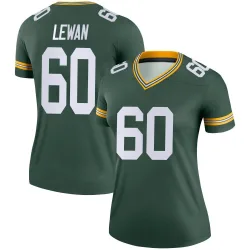 Green Bay Packers Women's Legend Green Jersey (60 Jason Lewan)