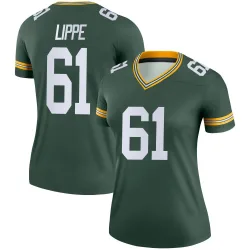 Green Bay Packers Women's Legend Green Jersey (61 J.J. Lippe)