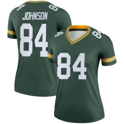 Green Bay Packers Women's Legend Green Jersey (84 Cornelius Johnson)