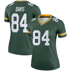 Green Bay Packers Women's Legend Green Jersey (84 Tyler Davis)