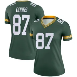 Green Bay Packers Women's Legend Green Jersey (87 Romeo Doubs)