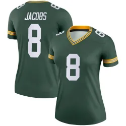 Green Bay Packers Women's Legend Green Jersey (8 Josh Jacobs)