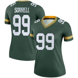 Green Bay Packers Women's Legend Green Jersey (99 Barryn Sorrell)