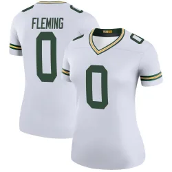 Green Bay Packers Women's Legend White Color Rush Jersey (0 Julian Fleming)