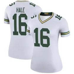 Green Bay Packers Women's Legend White Color Rush Jersey (16 Alex Hale)