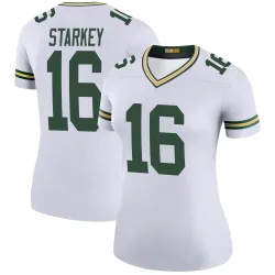 Green Bay Packers Women's Legend White Color Rush Jersey (16 Rory Starkey)