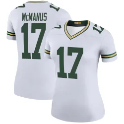 Green Bay Packers Women's Legend White Color Rush Jersey (17 Brandon McManus)