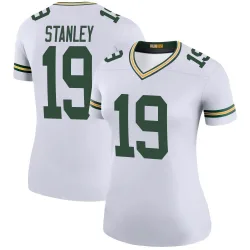 Green Bay Packers Women's Legend White Color Rush Jersey (19 Dimitri Stanley)