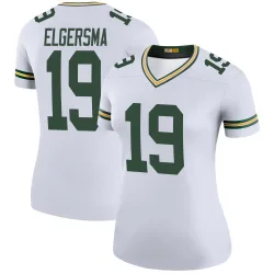 Green Bay Packers Women's Legend White Color Rush Jersey (19 Taylor Elgersma)