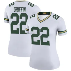Green Bay Packers Women's Legend White Color Rush Jersey (22 Tulu Griffin)