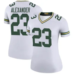 Green Bay Packers Women's Legend White Color Rush Jersey (23 Jaire Alexander)
