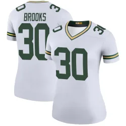 Green Bay Packers Women's Legend White Color Rush Jersey (30 Chris Brooks)