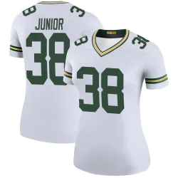 Green Bay Packers Women's Legend White Color Rush Jersey (38 Gregory Junior)