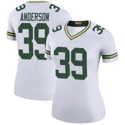 Green Bay Packers Women's Legend White Color Rush Jersey (39 Zayne Anderson)