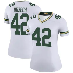 Green Bay Packers Women's Legend White Color Rush Jersey (42 Matt Orzech)