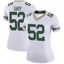 Green Bay Packers Women's Legend White Color Rush Jersey (52 Rashan Gary)