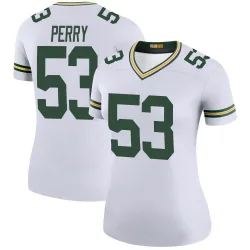 Green Bay Packers Women's Legend White Color Rush Jersey (53 Nick Perry)