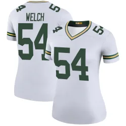 Green Bay Packers Women's Legend White Color Rush Jersey (54 Kristian Welch)