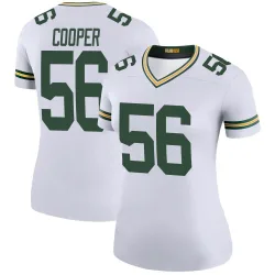 Green Bay Packers Women's Legend White Color Rush Jersey (56 Edgerrin Cooper)