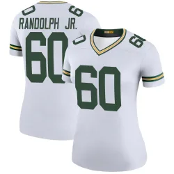 Green Bay Packers Women's Legend White Color Rush Jersey (60 Keith Randolph Jr.)