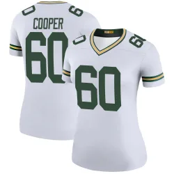 Green Bay Packers Women's Legend White Color Rush Jersey (60 Tyler Cooper)