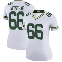Green Bay Packers Women's Legend White Color Rush Jersey (66 Ray Nitschke)