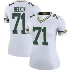 Green Bay Packers Women's Legend White Color Rush Jersey (71 Anthony Belton)