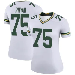 Green Bay Packers Women's Legend White Color Rush Jersey (75 Sean Rhyan)