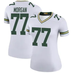 Green Bay Packers Women's Legend White Color Rush Jersey (77 Jordan Morgan)