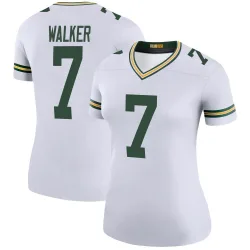 Green Bay Packers Women's Legend White Color Rush Jersey (7 Quay Walker)