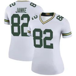 Green Bay Packers Women's Legend White Color Rush Jersey (82 Jadon Janke)