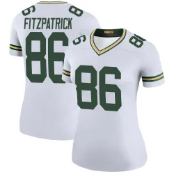 Green Bay Packers Women's Legend White Color Rush Jersey (86 John FitzPatrick)
