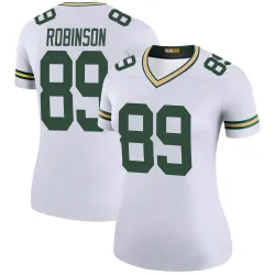 Green Bay Packers Women's Legend White Color Rush Jersey (89 Dave Robinson)